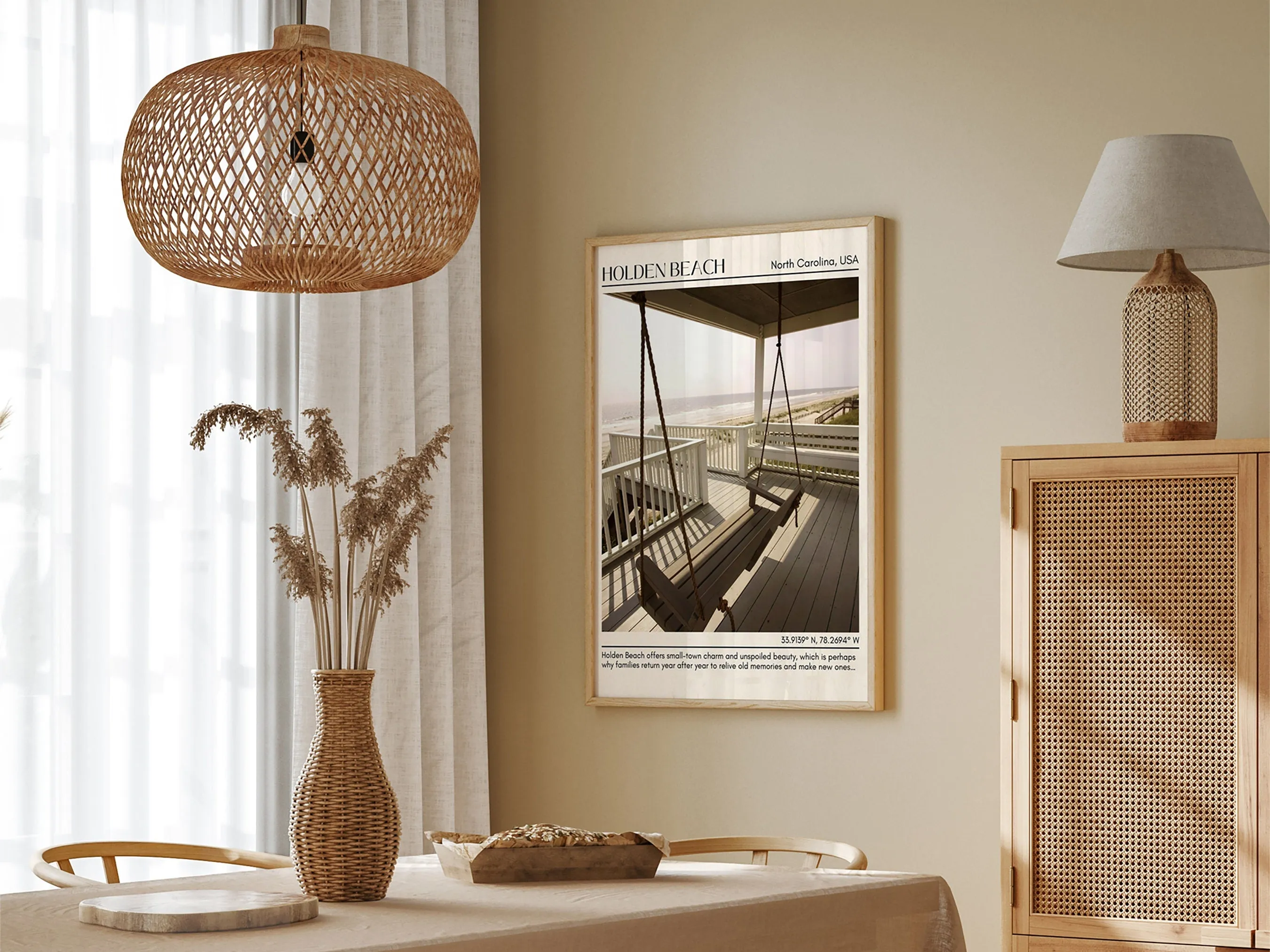 Holden Beach Wall Canvas, North Carolina, USA