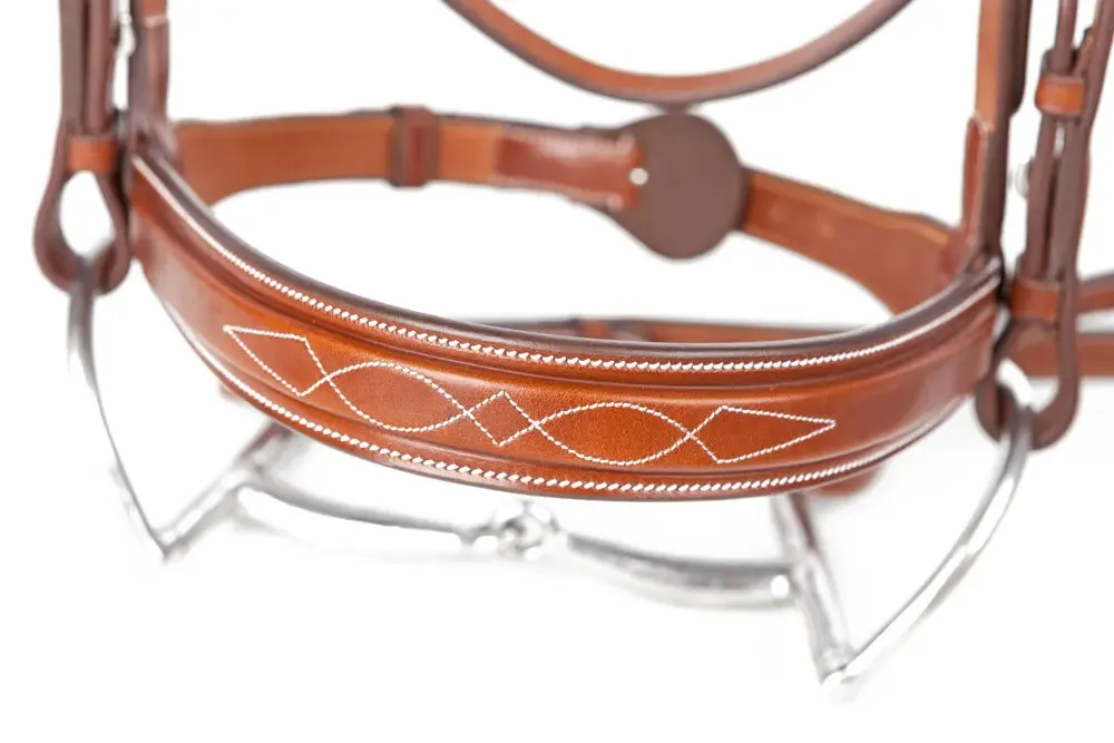 Huntley Equestrian Sedgwick Fancy Stitched Square Raised Noseband
