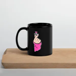 inspire KPOP Black Glossy Mug