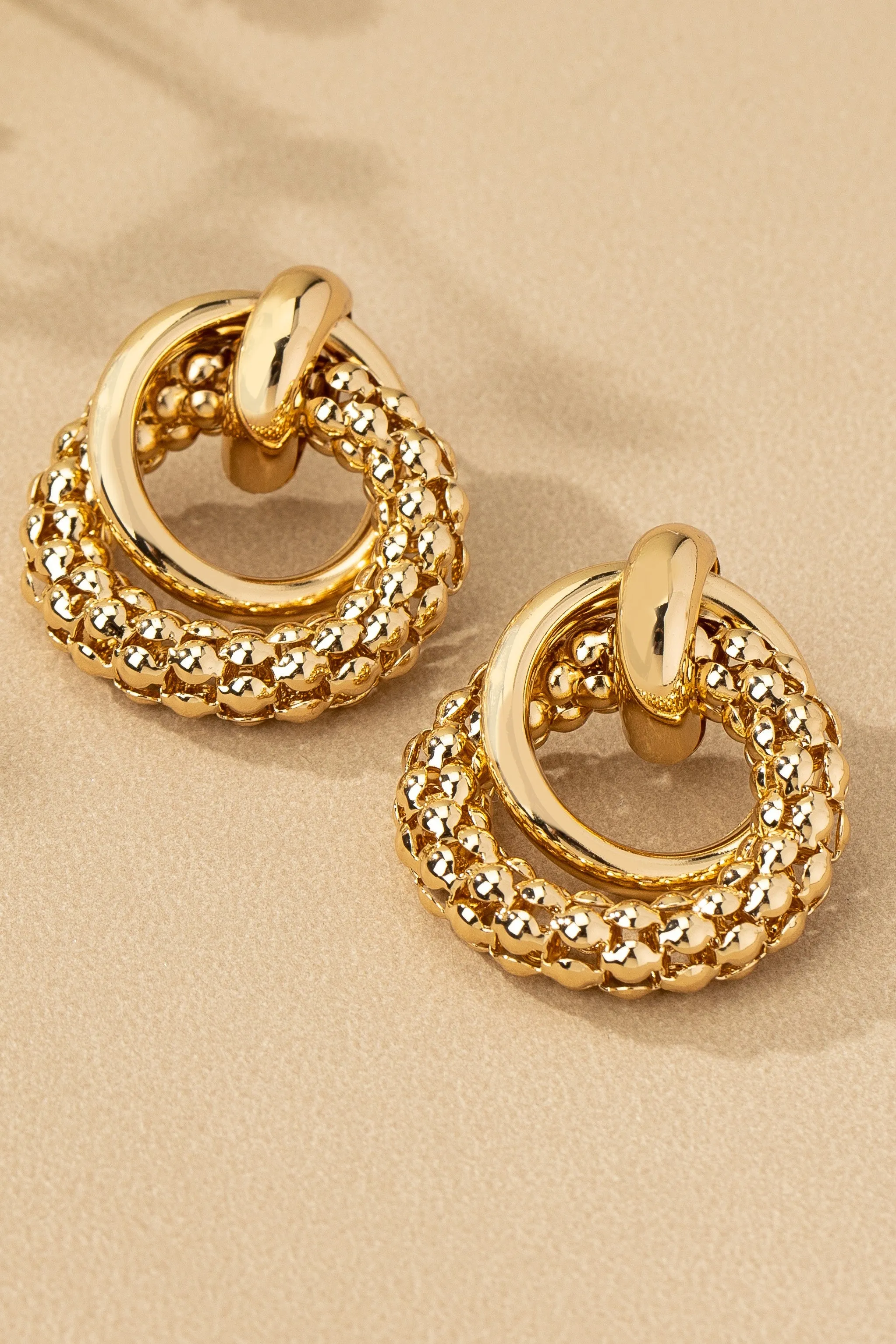 Intertwined Hoop Door Knocker Earrings