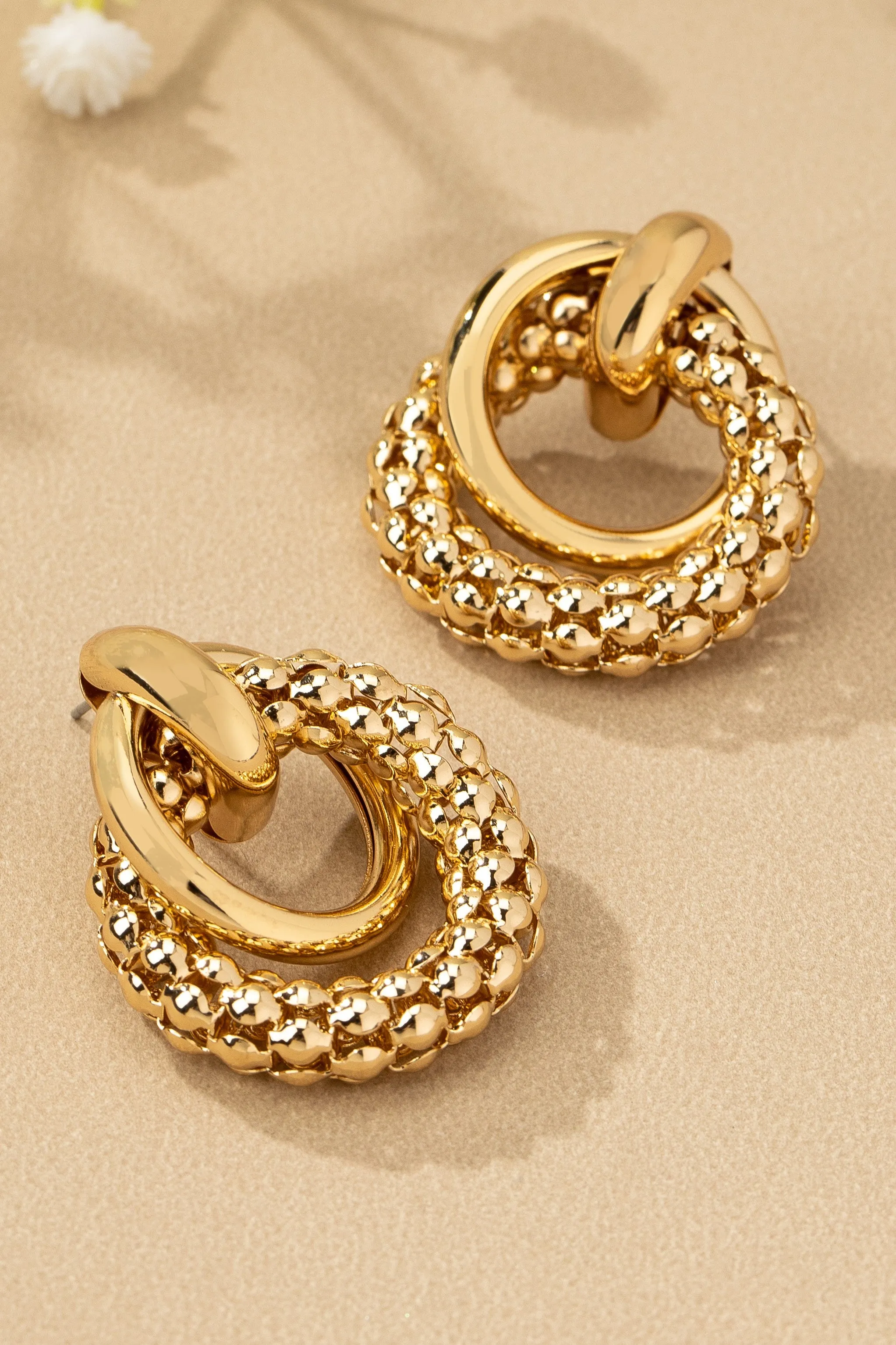 Intertwined Hoop Door Knocker Earrings