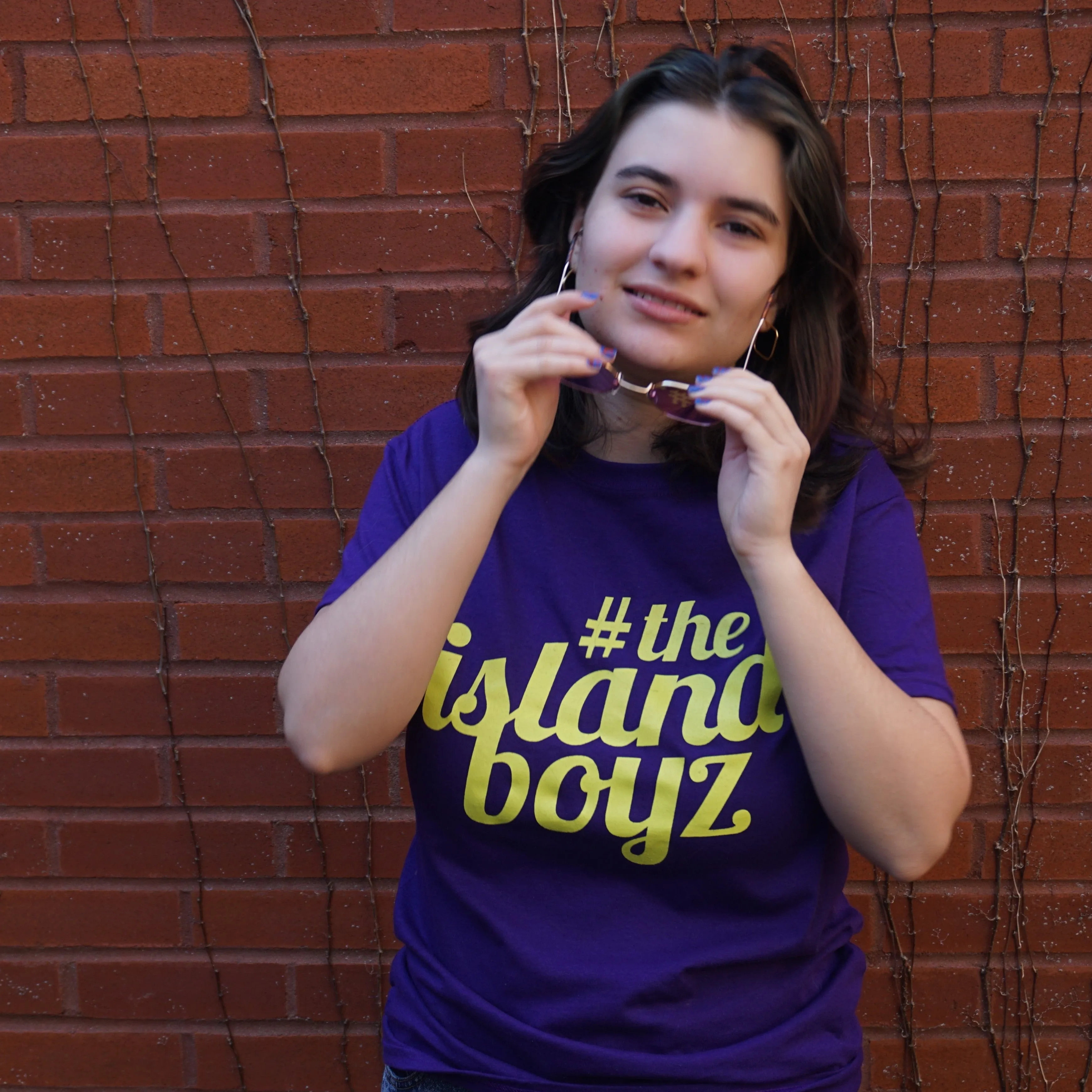 Island Boyz T-Shirt Purple with Yellow Logo