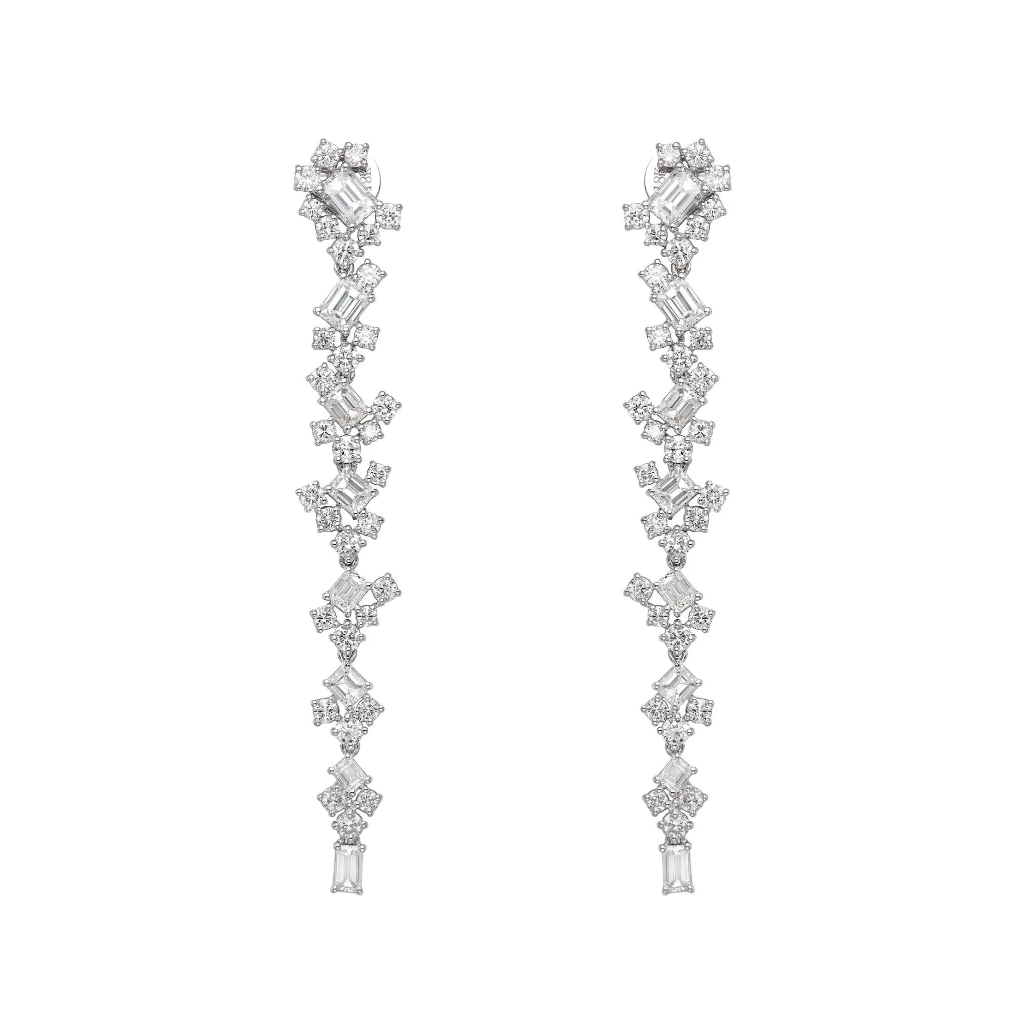 Ivy Diamond Linear Drop Earrings