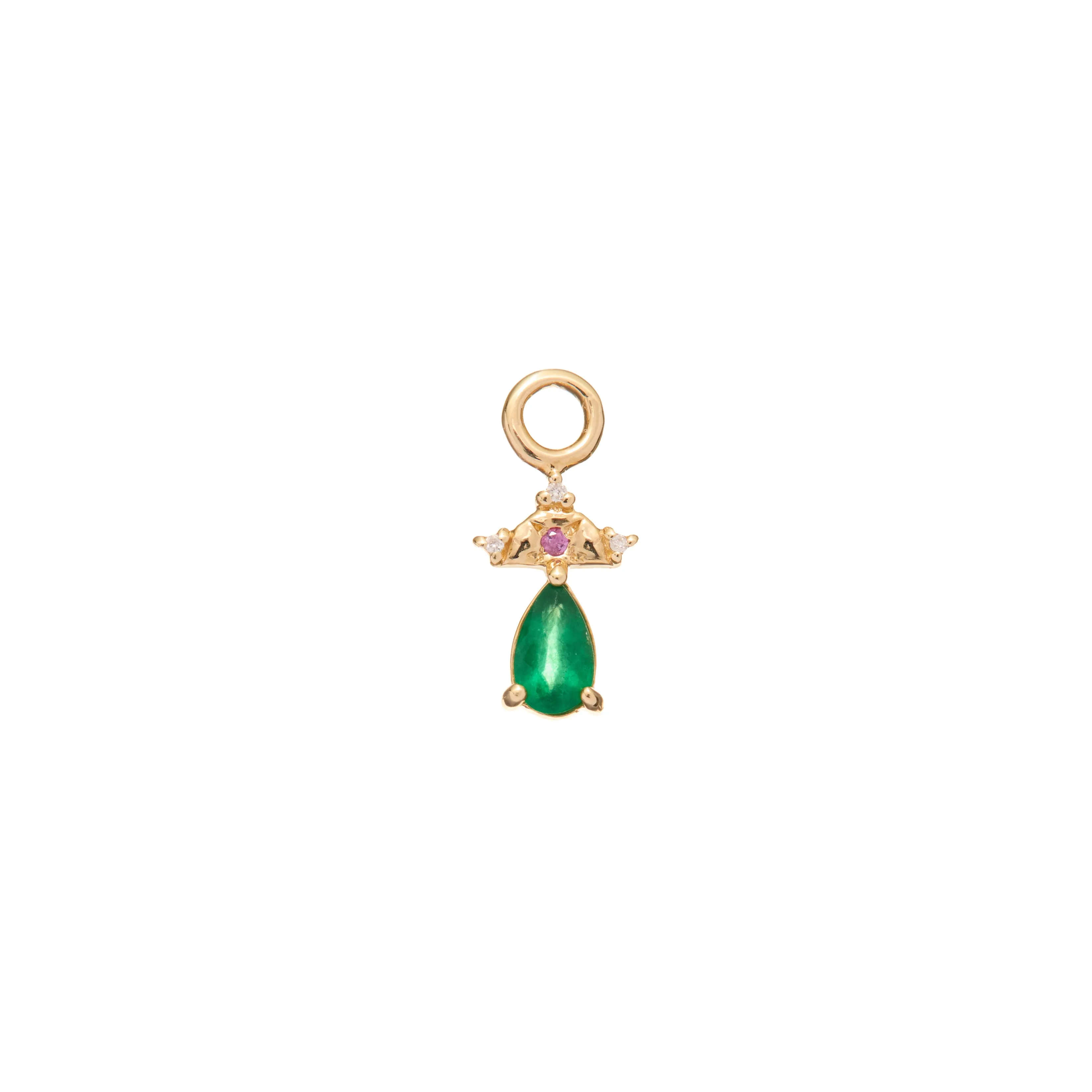 Jubilee Party Hat Charm In Emerald