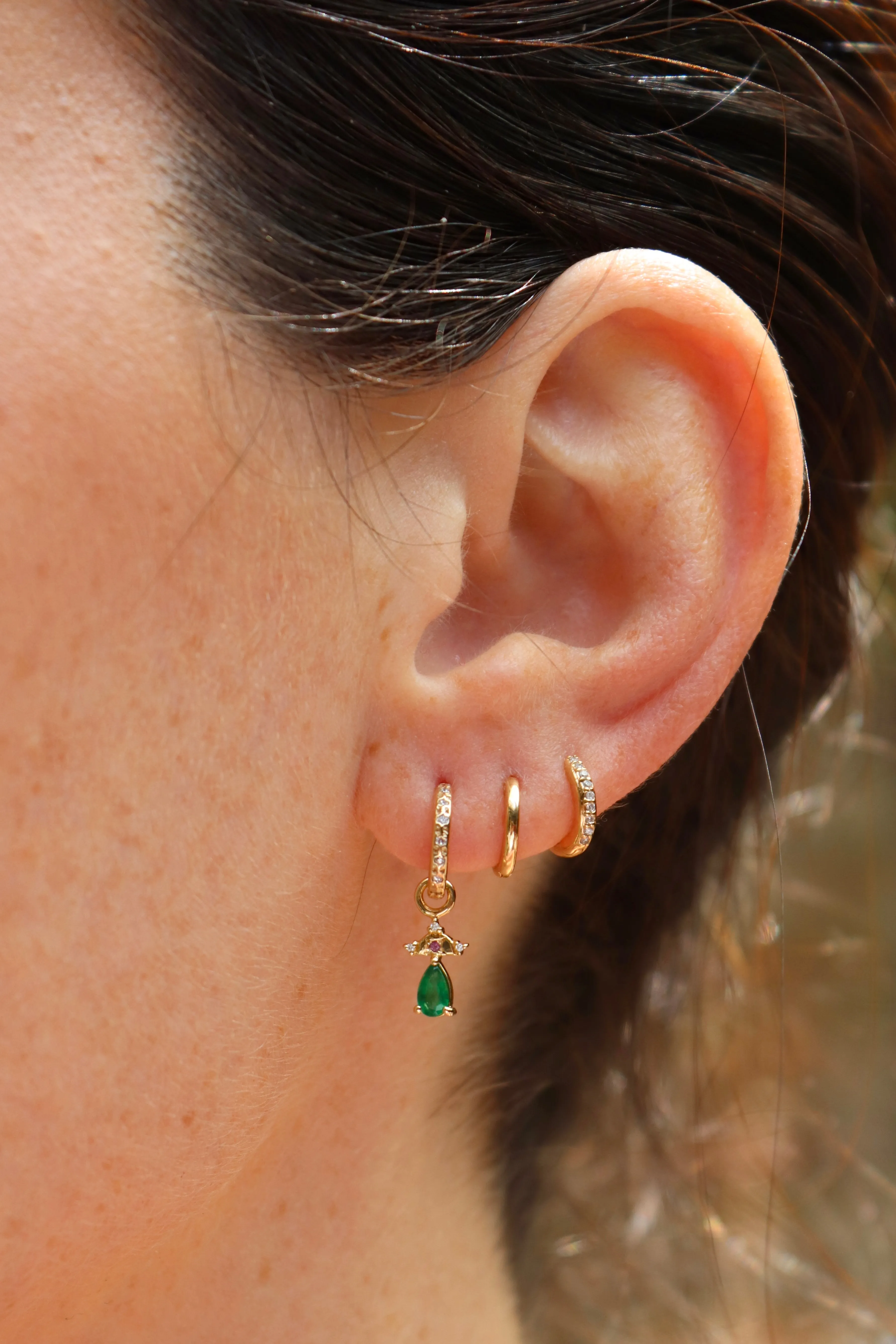Jubilee Party Hat Charm In Emerald