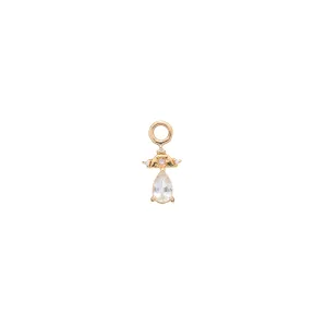 Jubilee Party Hat Charm In White Sapphire