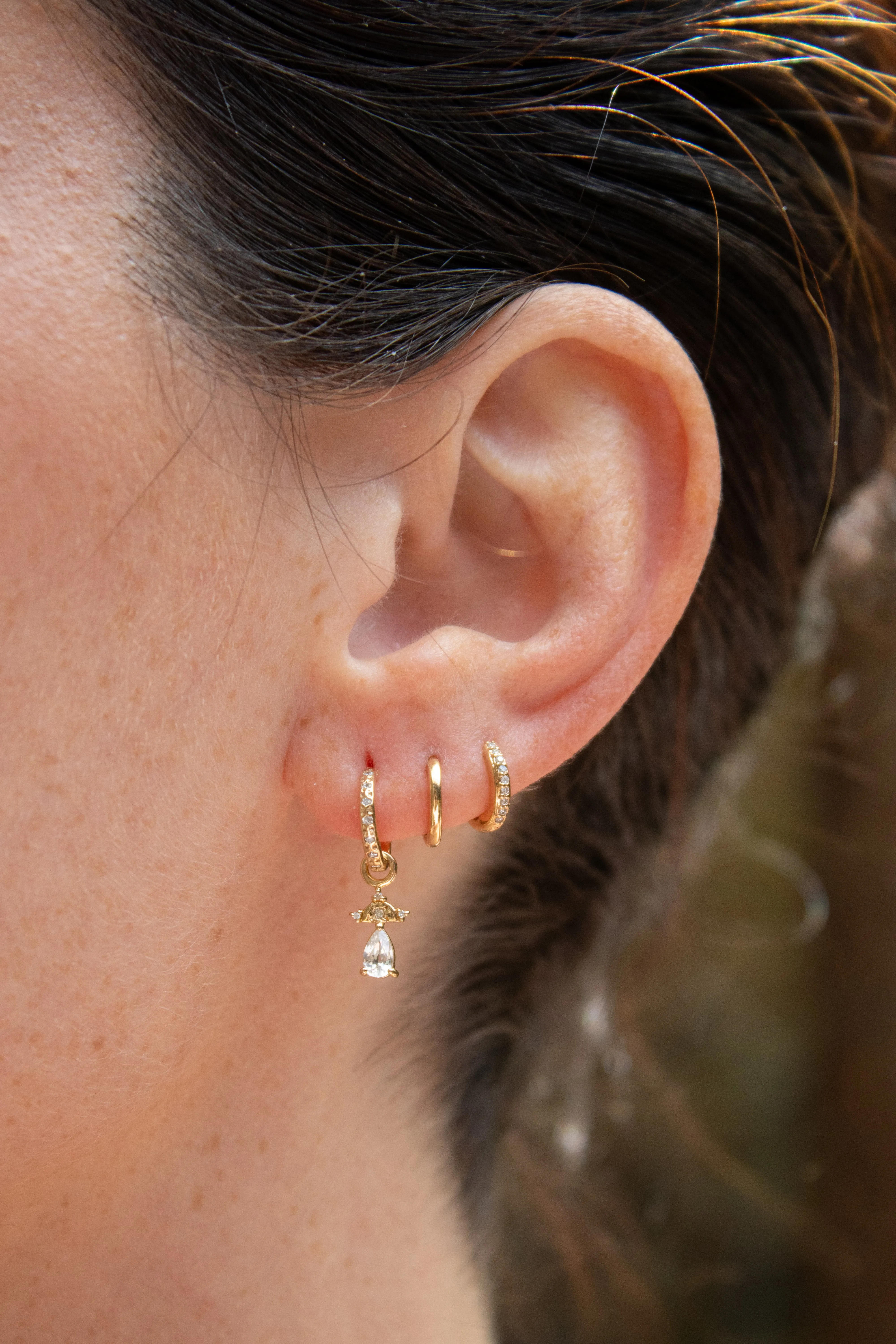 Jubilee Party Hat Charm In White Sapphire