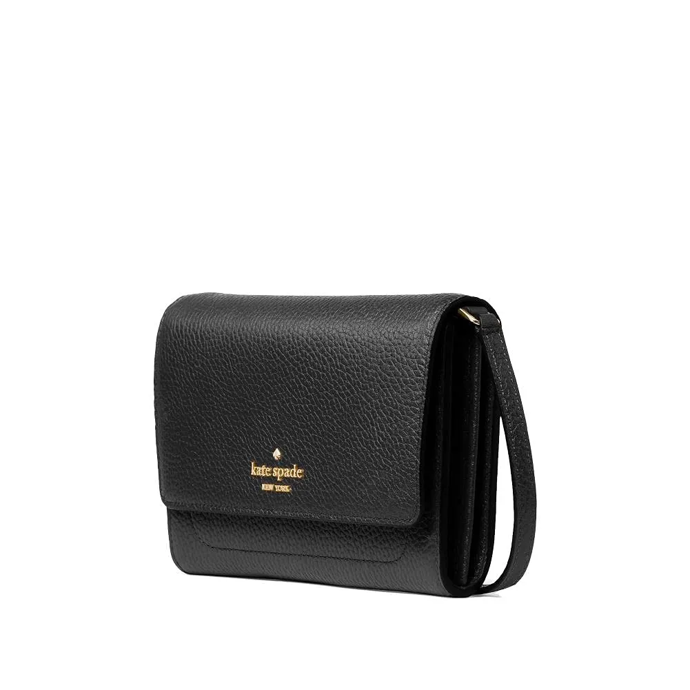 kate spade new york Harlow Wallet on a String Crossbody Shoulder Bag, Black