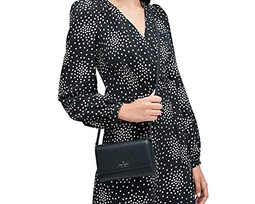 kate spade new york Harlow Wallet on a String Crossbody Shoulder Bag, Black