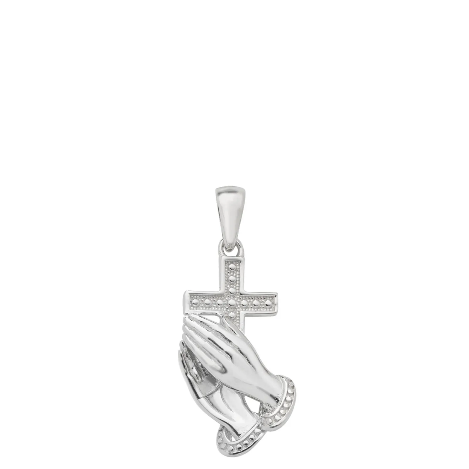 Kids First Holy Communion Cross with Praying Hands Necklace