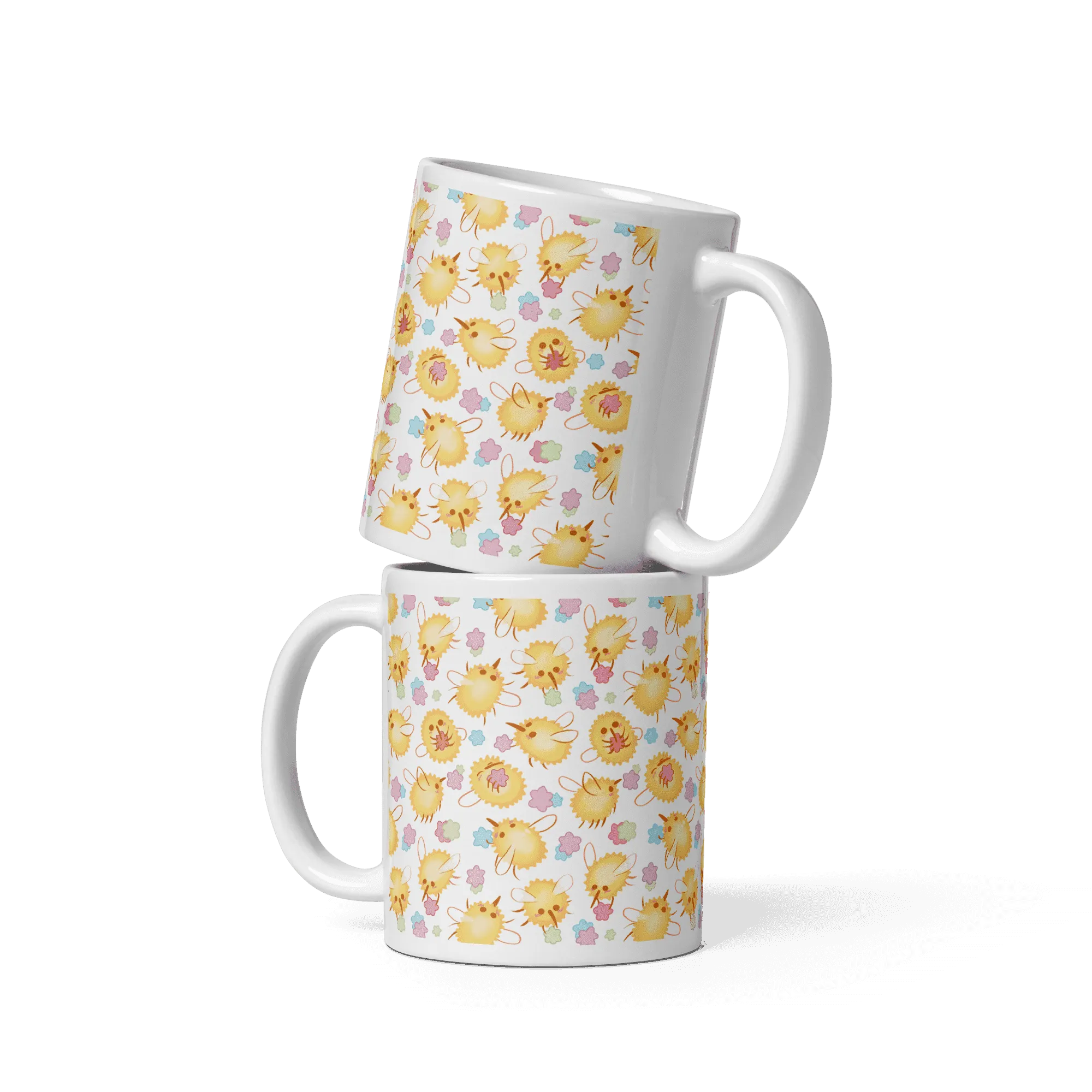Konpeito Bee Flies White Glossy Mug