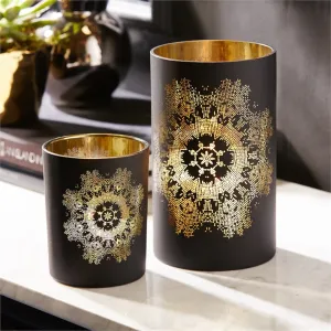 Lace Pattern Hurricane Candleholder