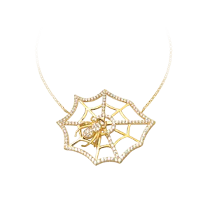 Large Spider Web Necklace