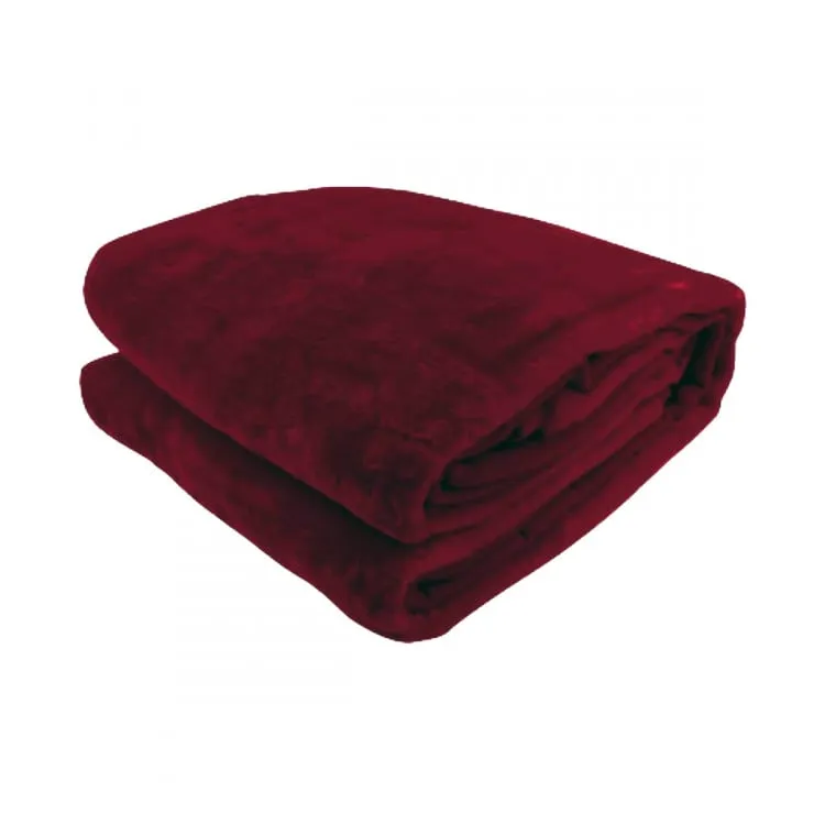 LAURA HILL 800GSM HEAVY DOUBLE-SIDED FAUX MINK BLANKET - RED