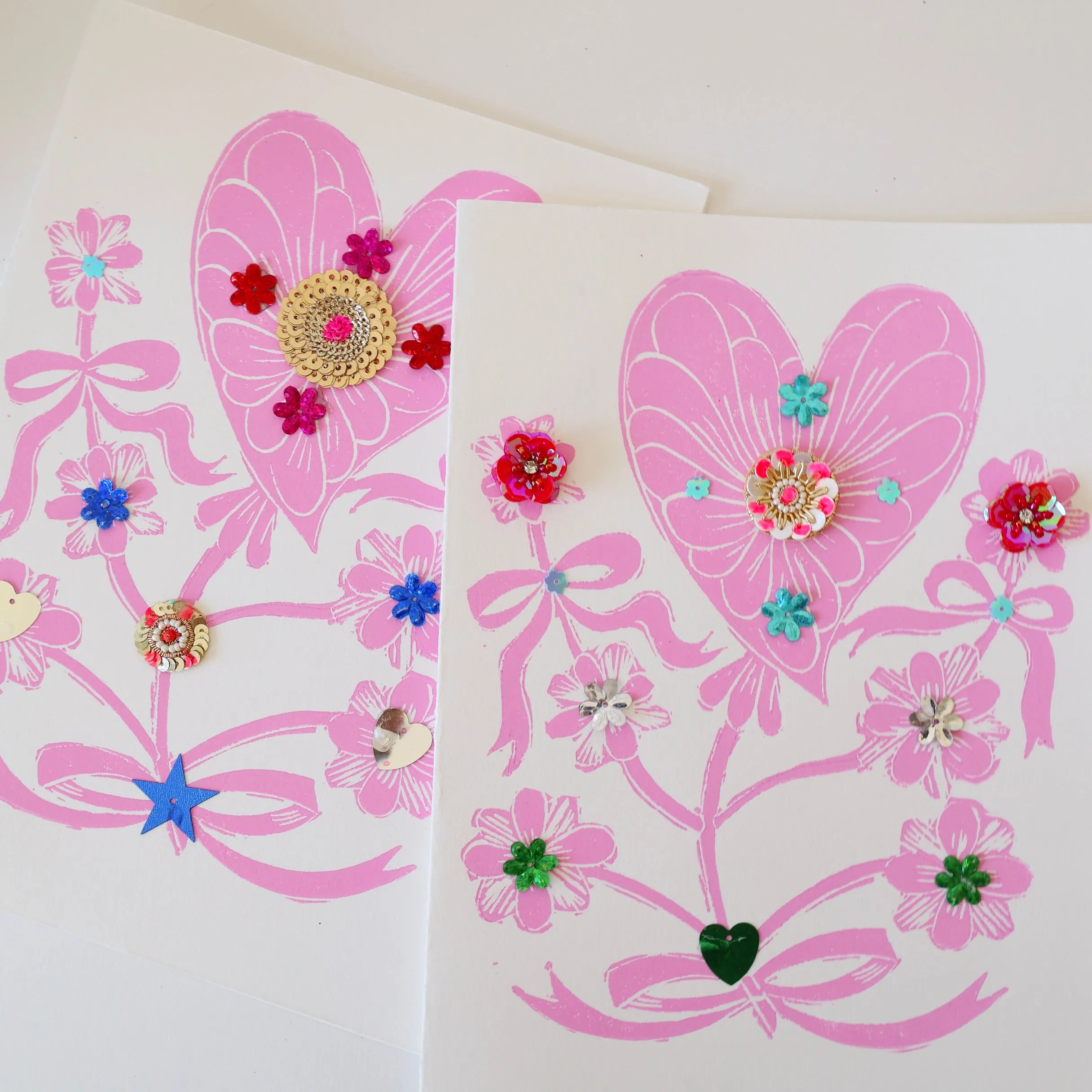 Lauren McIntosh Sequin Heart Card