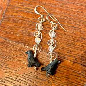 Leftover Raven Earrings