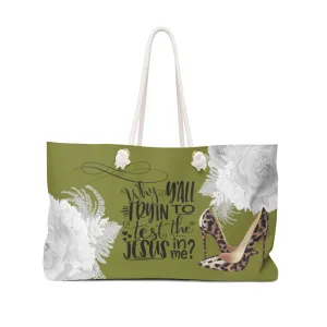 Leopard Shoes Large Tote Bag