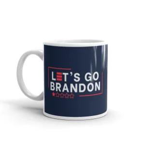 Let's Go Brandon" White glossy mug
