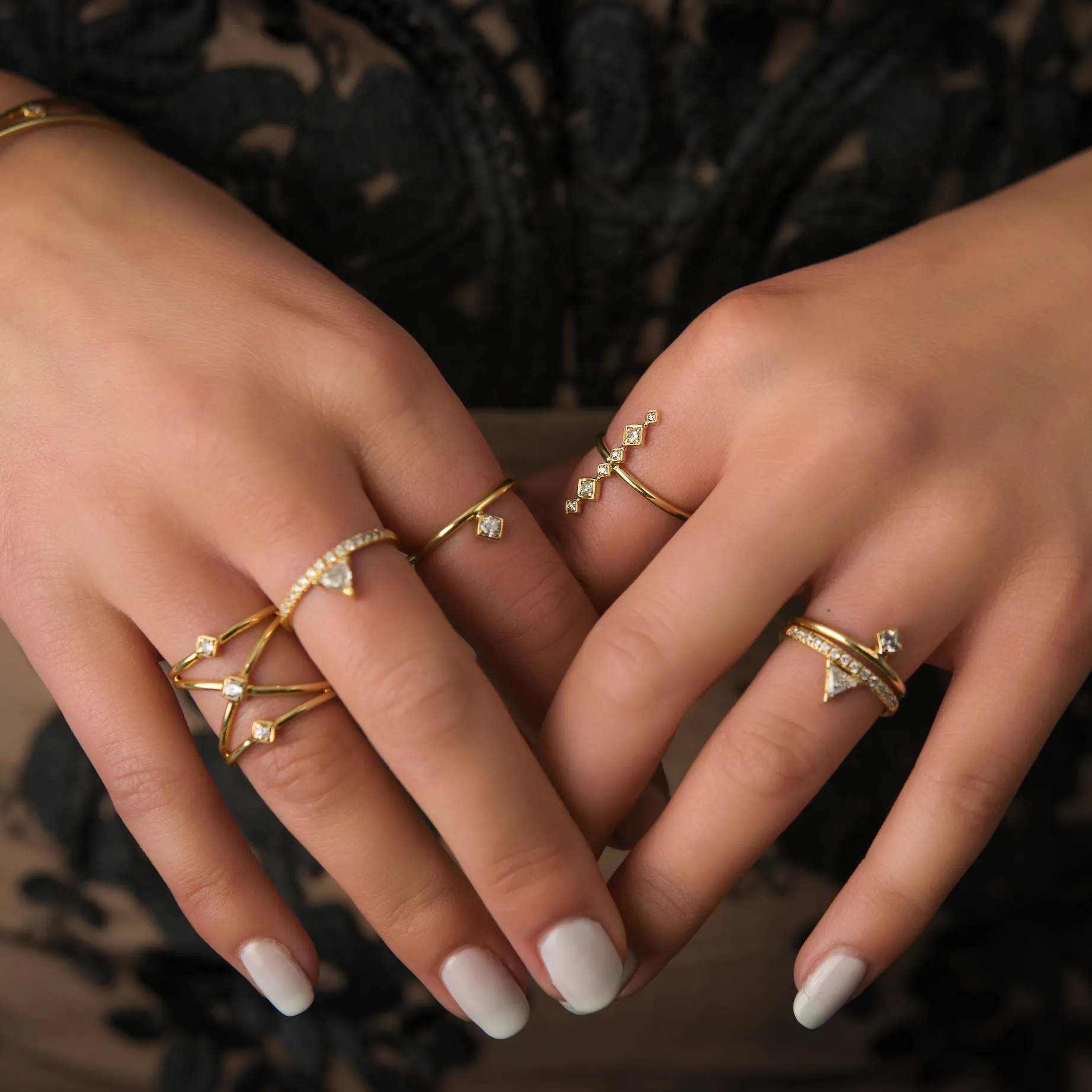 Lex Linear Diamond Ring
