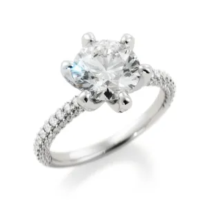 Light Muse Accent Diamonds Natural Round  Diamond Engagement Ring