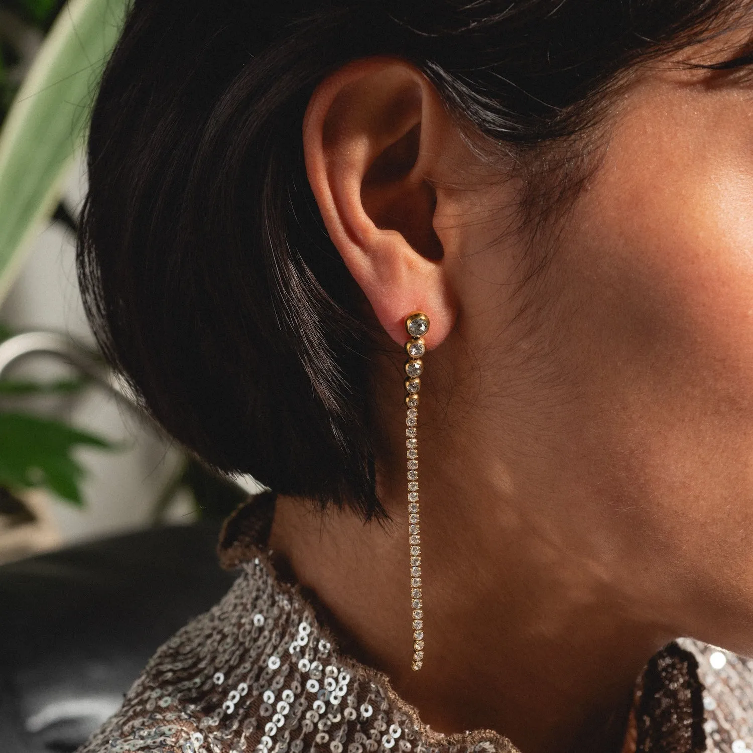 Linear Drop Earrings