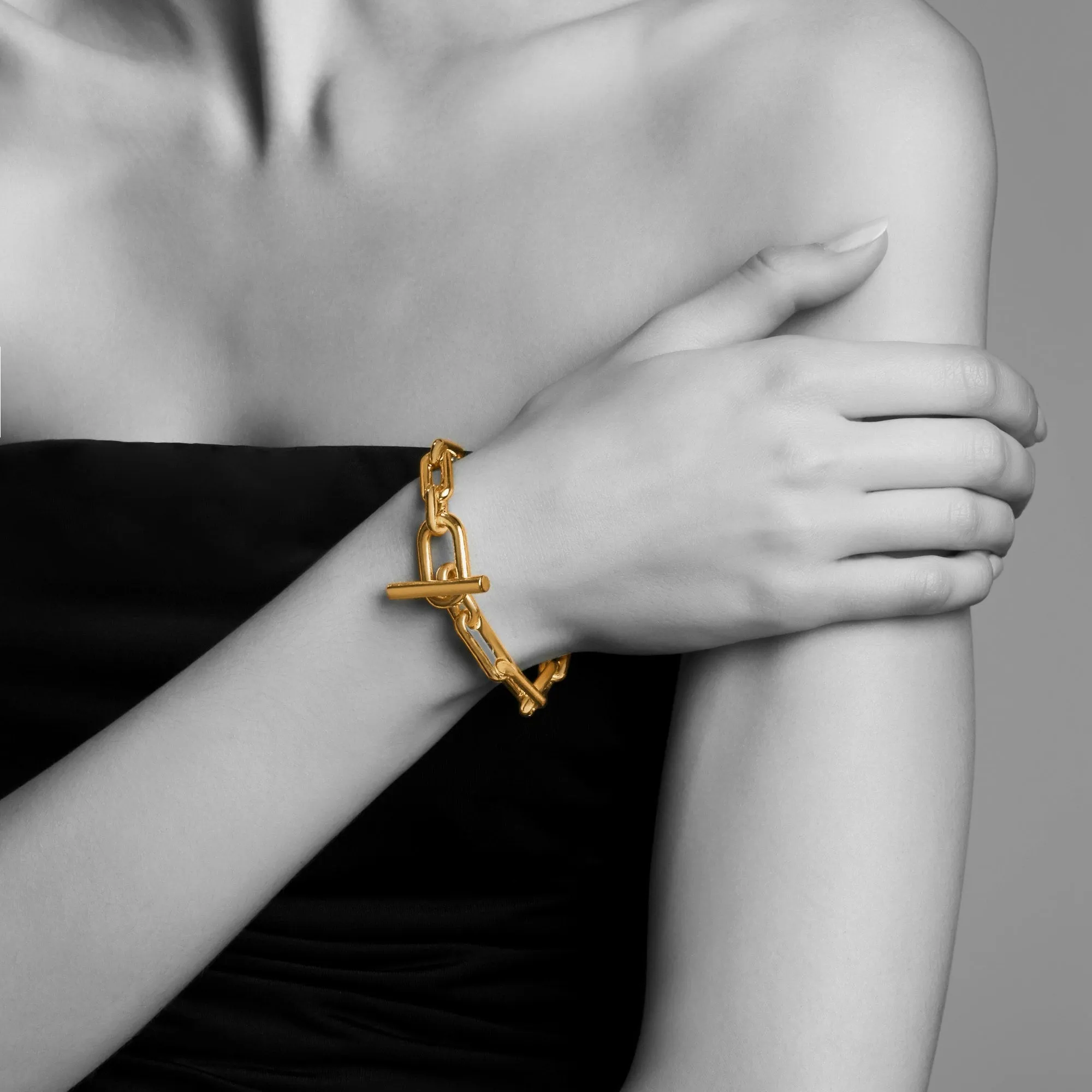 Linear Link Chain Bracelet