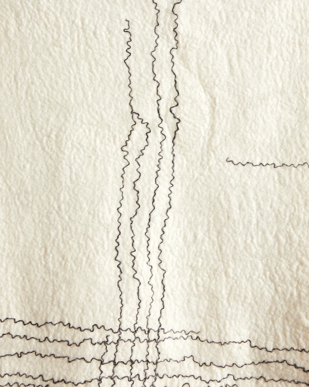 Linear Merino Wool Throw Blanket