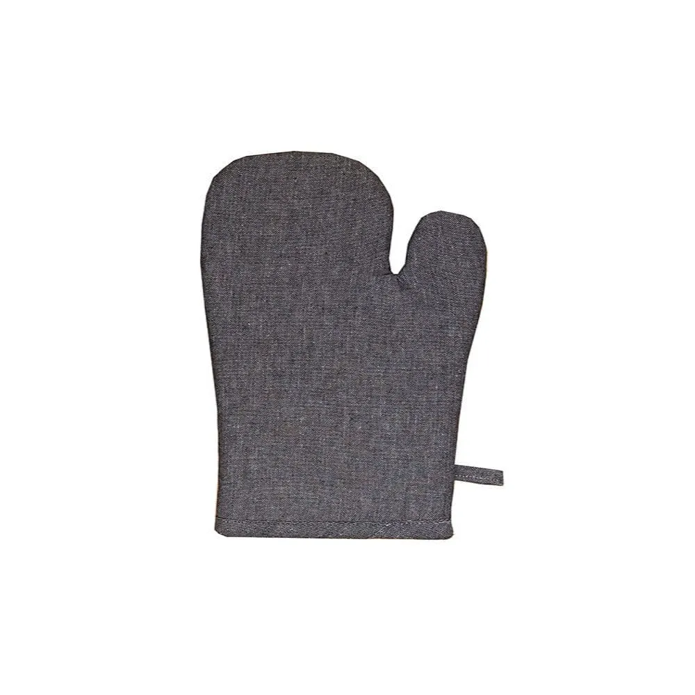 Linen House Revana Chambray Black Oven Mitt