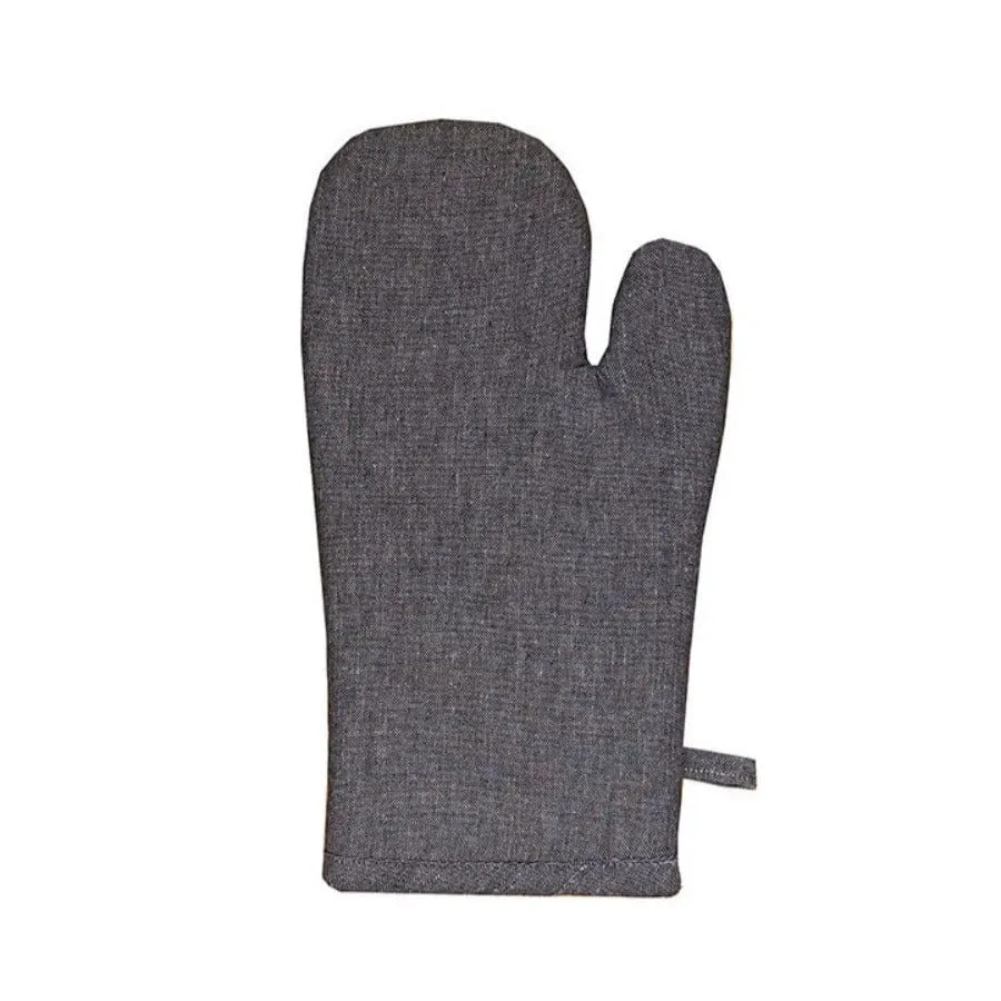 Linen House Revana Chambray Black Oven Mitt