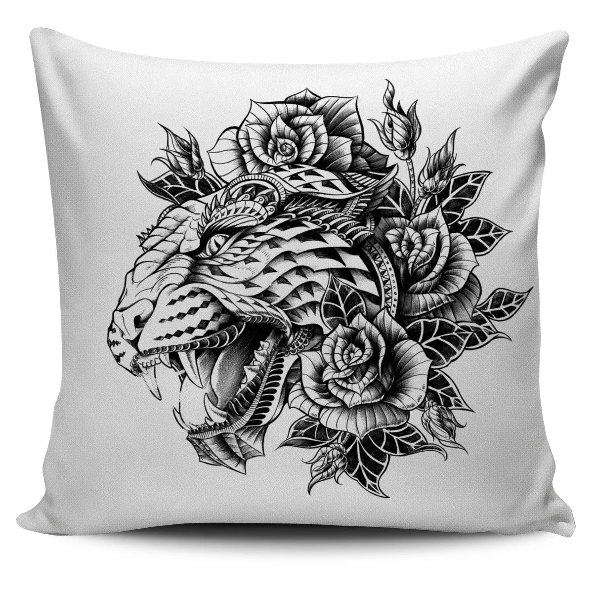 LION ORNATE ANIMAL PILLOW COVER