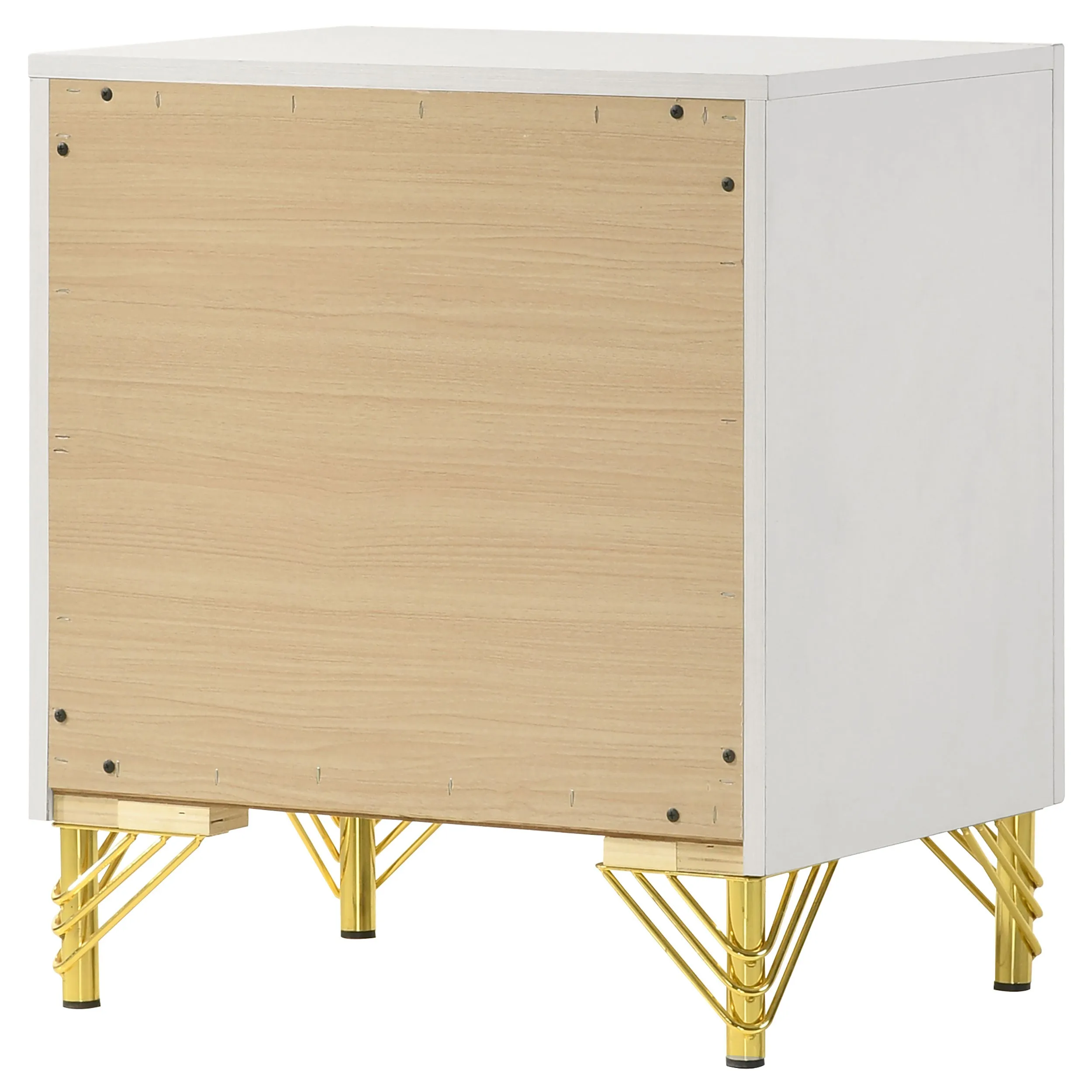 Lucia 2-drawer Nightstand Bedside Table White