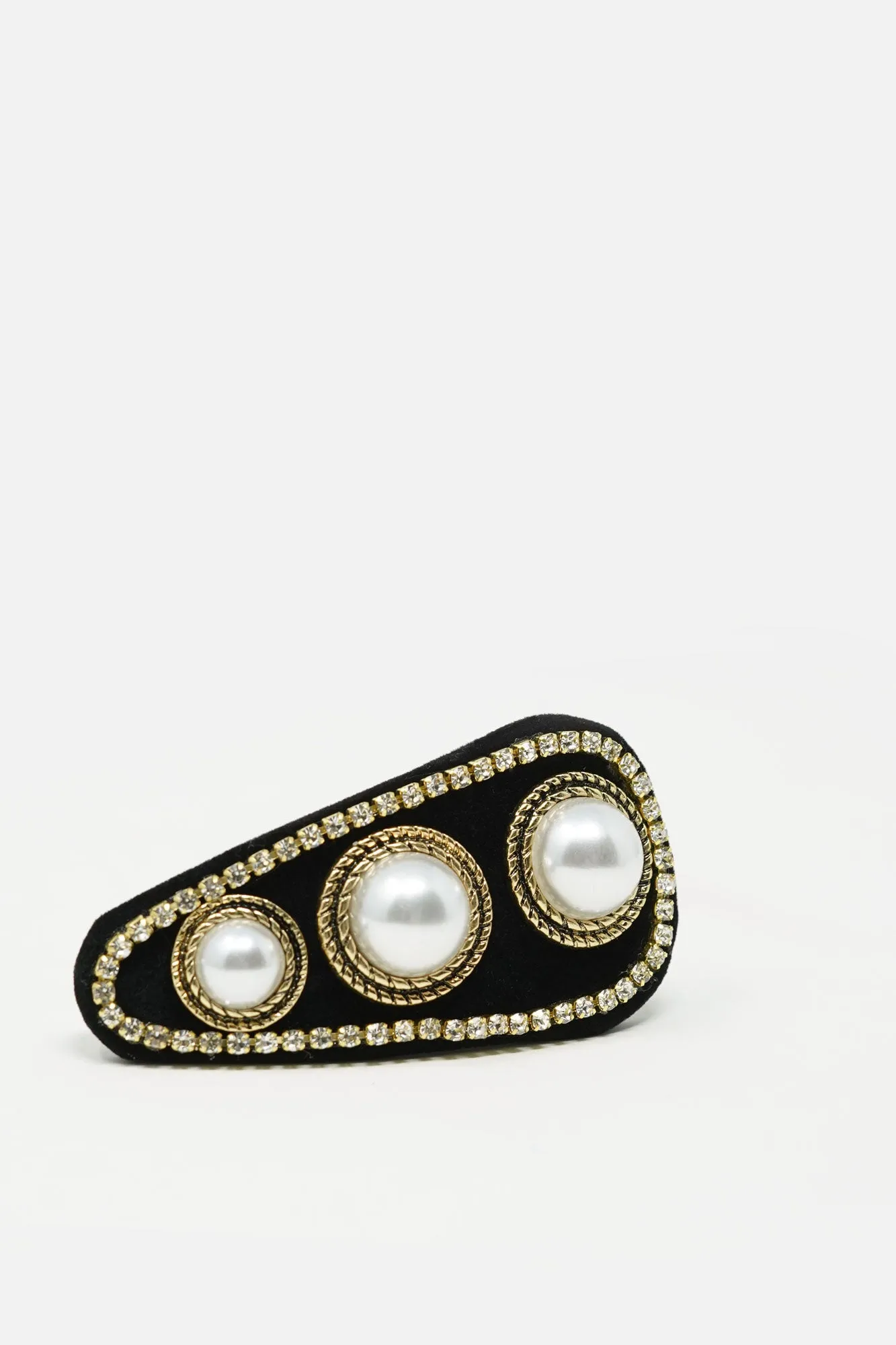 Lucie Velvet Pearl Barrette