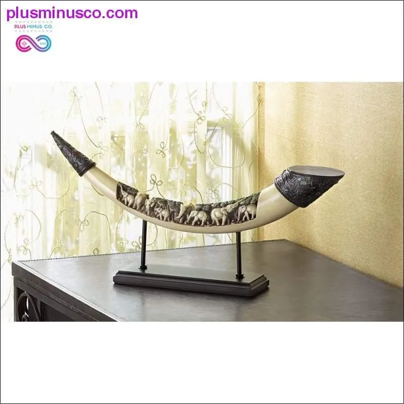 Lucky Elephants Tusk Sculpture ll Plusminusco.com