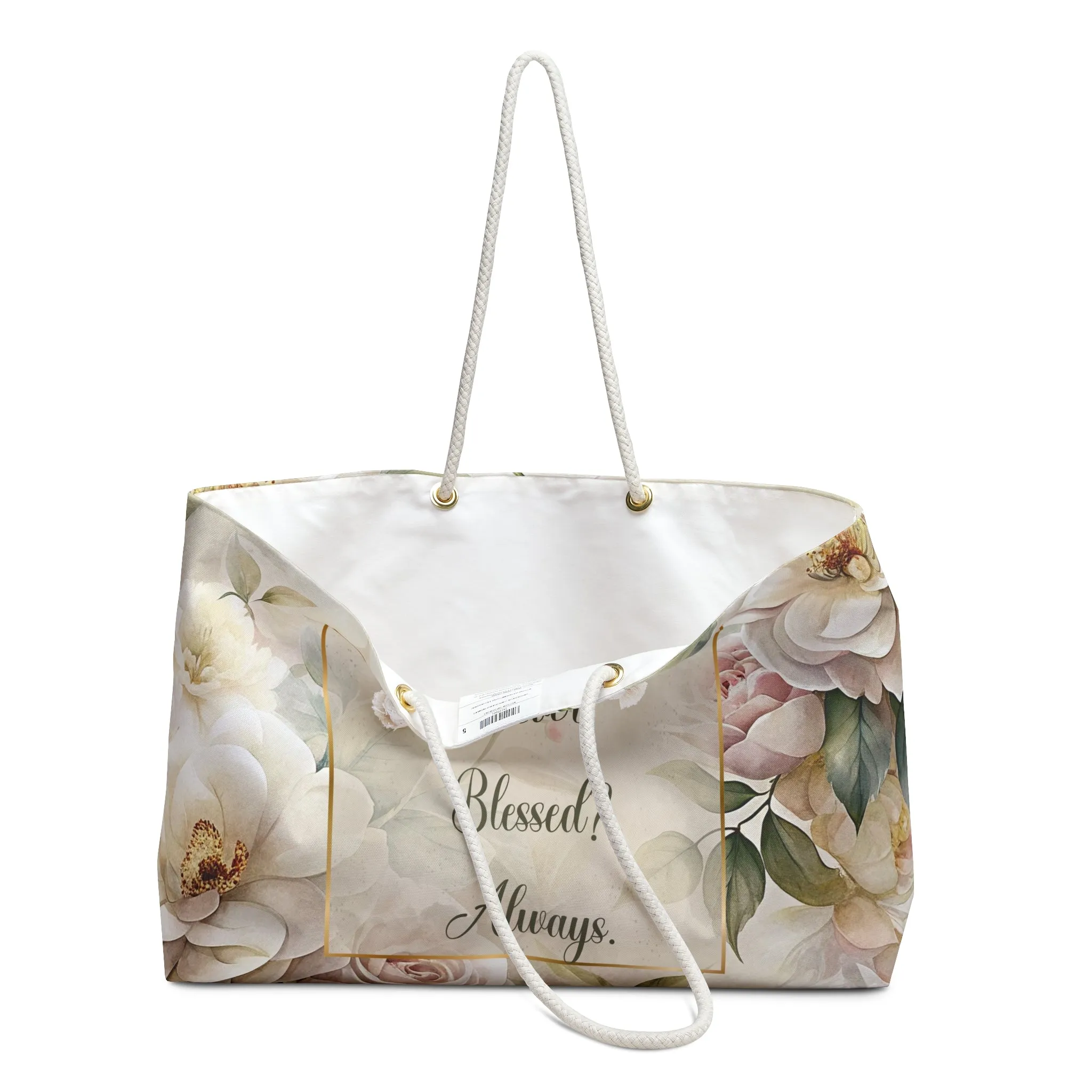 Lucky? Never - Blessed? Always Weekender Bag