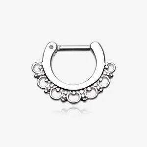 Majestic Ornate Filigree Septum Clicker