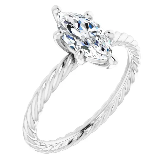 Marquise Diamond Solitaire Engagement Ring