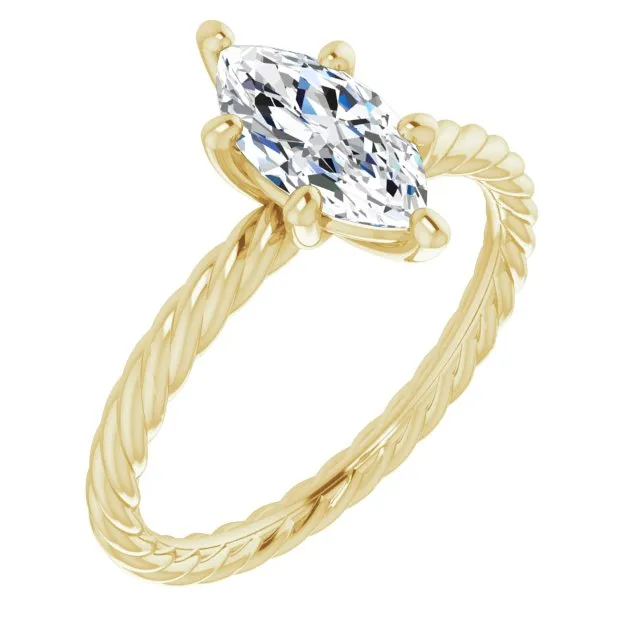 Marquise Diamond Solitaire Engagement Ring