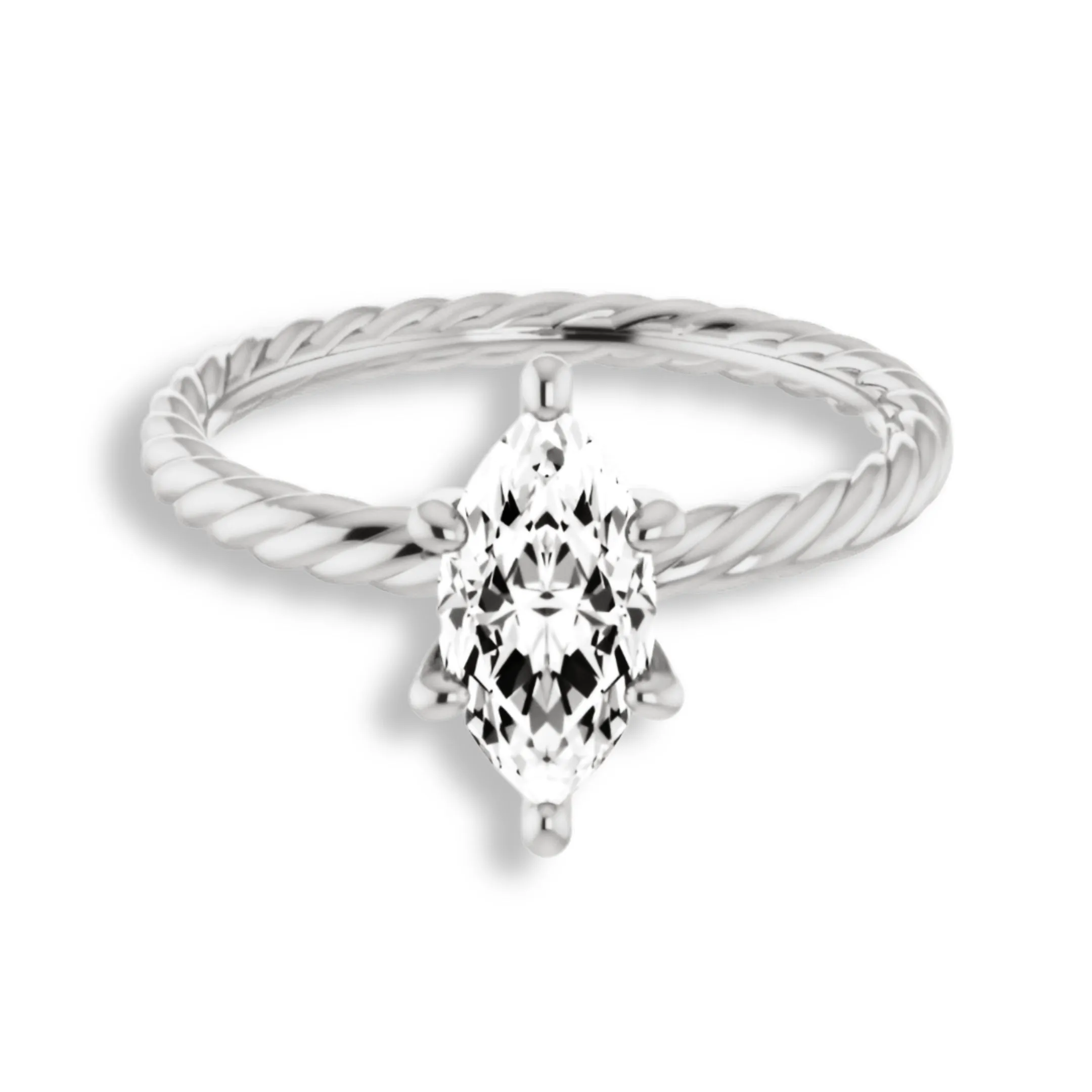 Marquise Diamond Solitaire Engagement Ring
