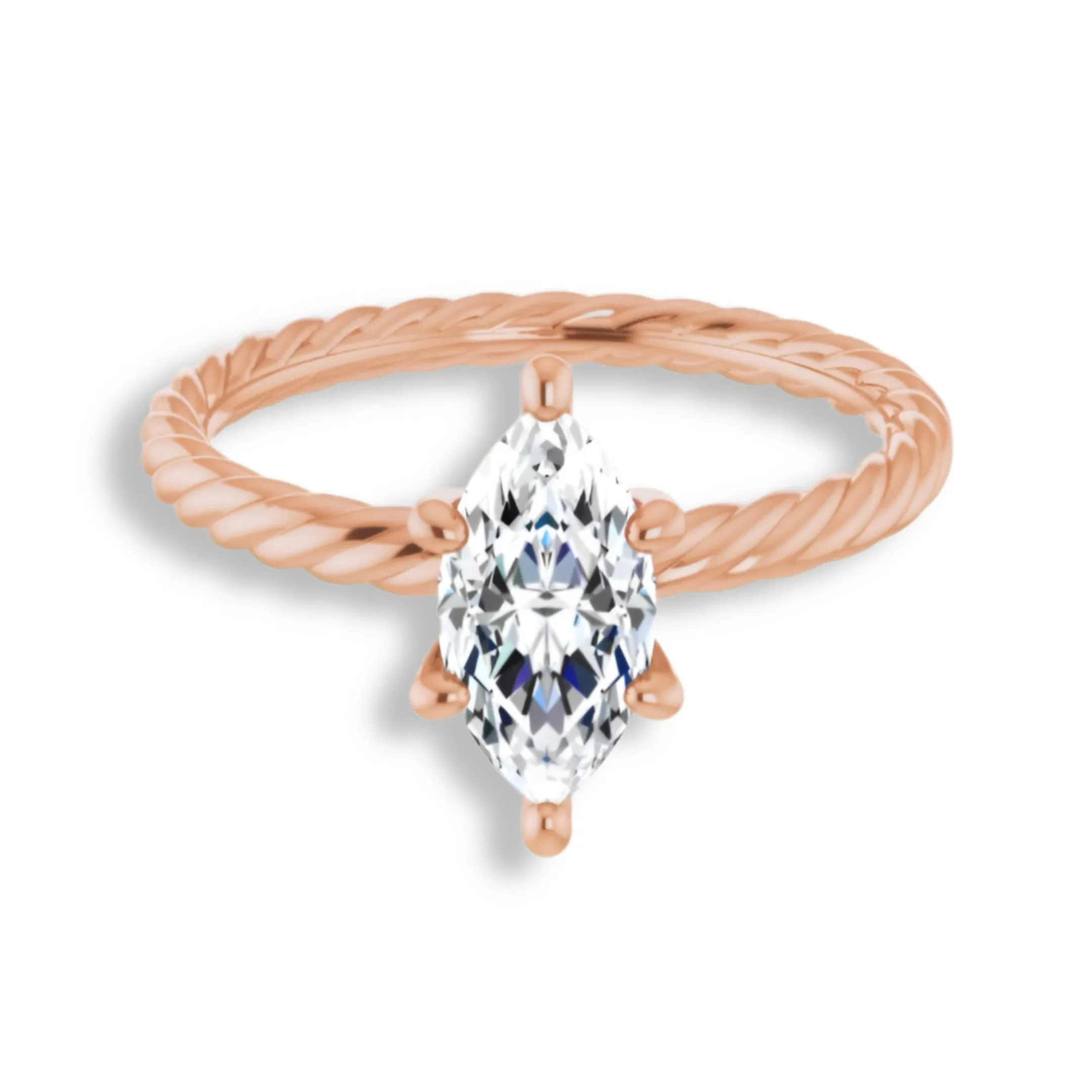 Marquise Diamond Solitaire Engagement Ring