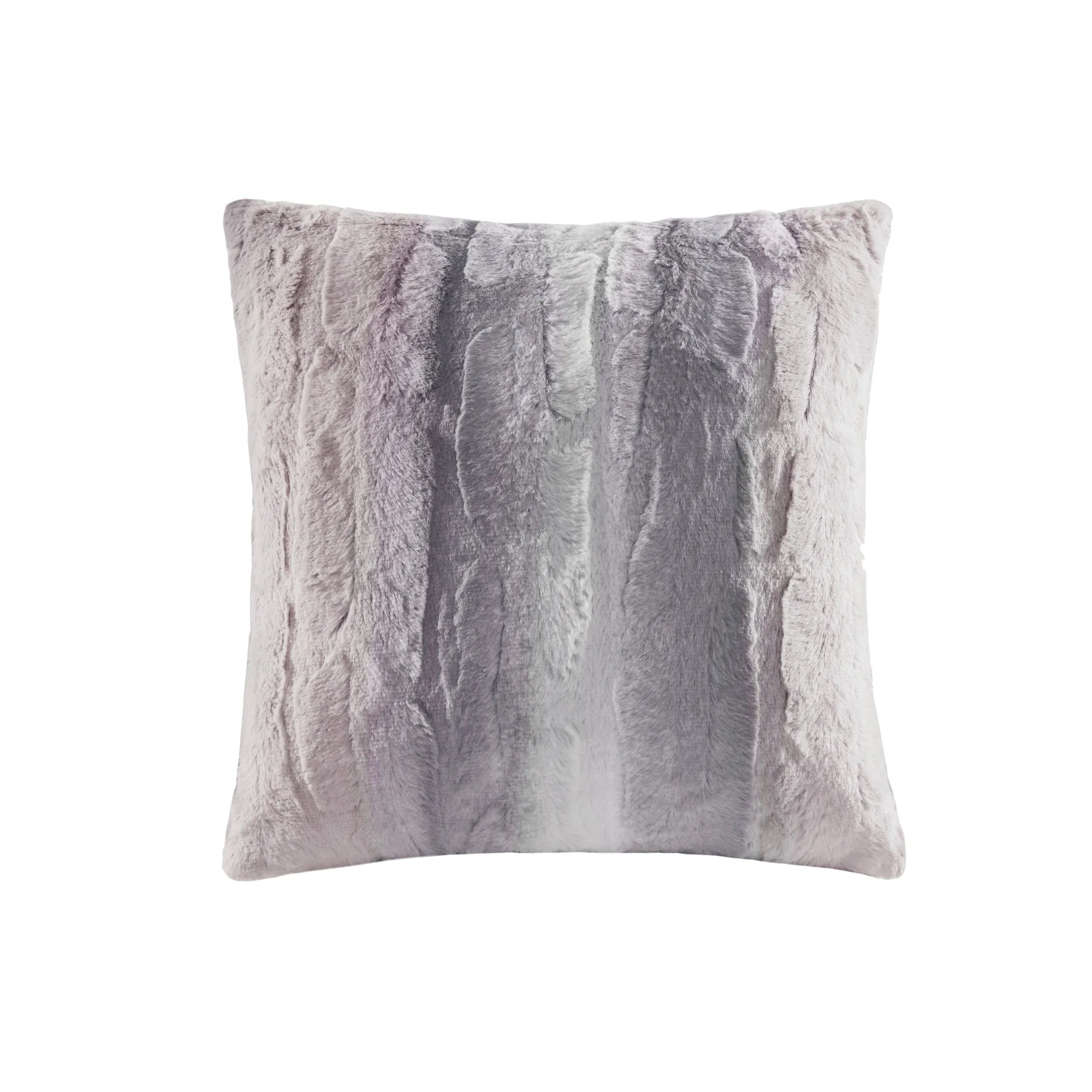 Marselle Faux Fur Square Pillow Brown