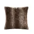 Marselle Faux Fur Square Pillow Brown