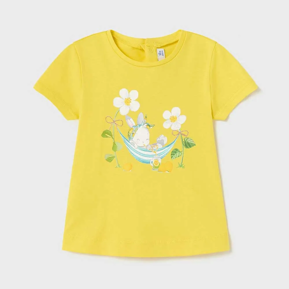 Mayoral Baby Girl Bunny Hammock Tee - Mimosa