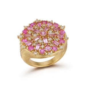 Medium Arabian Nights Ring with Pink Sapphires & Diamonds