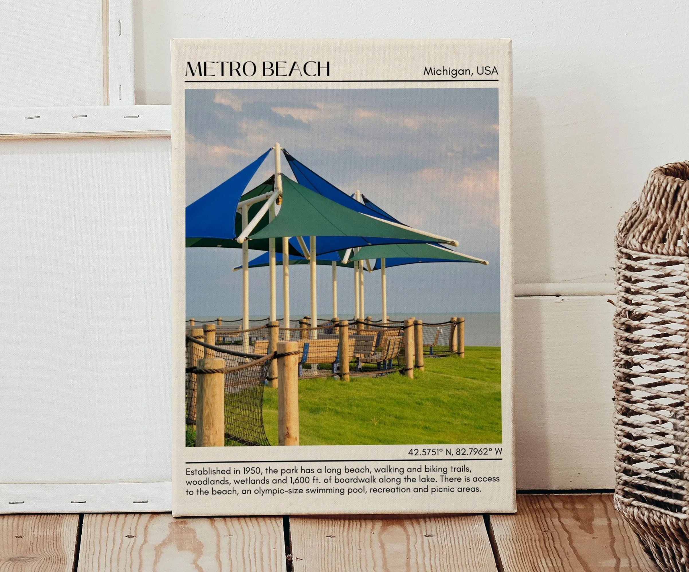 Metro Beach Wall Canvas, USA