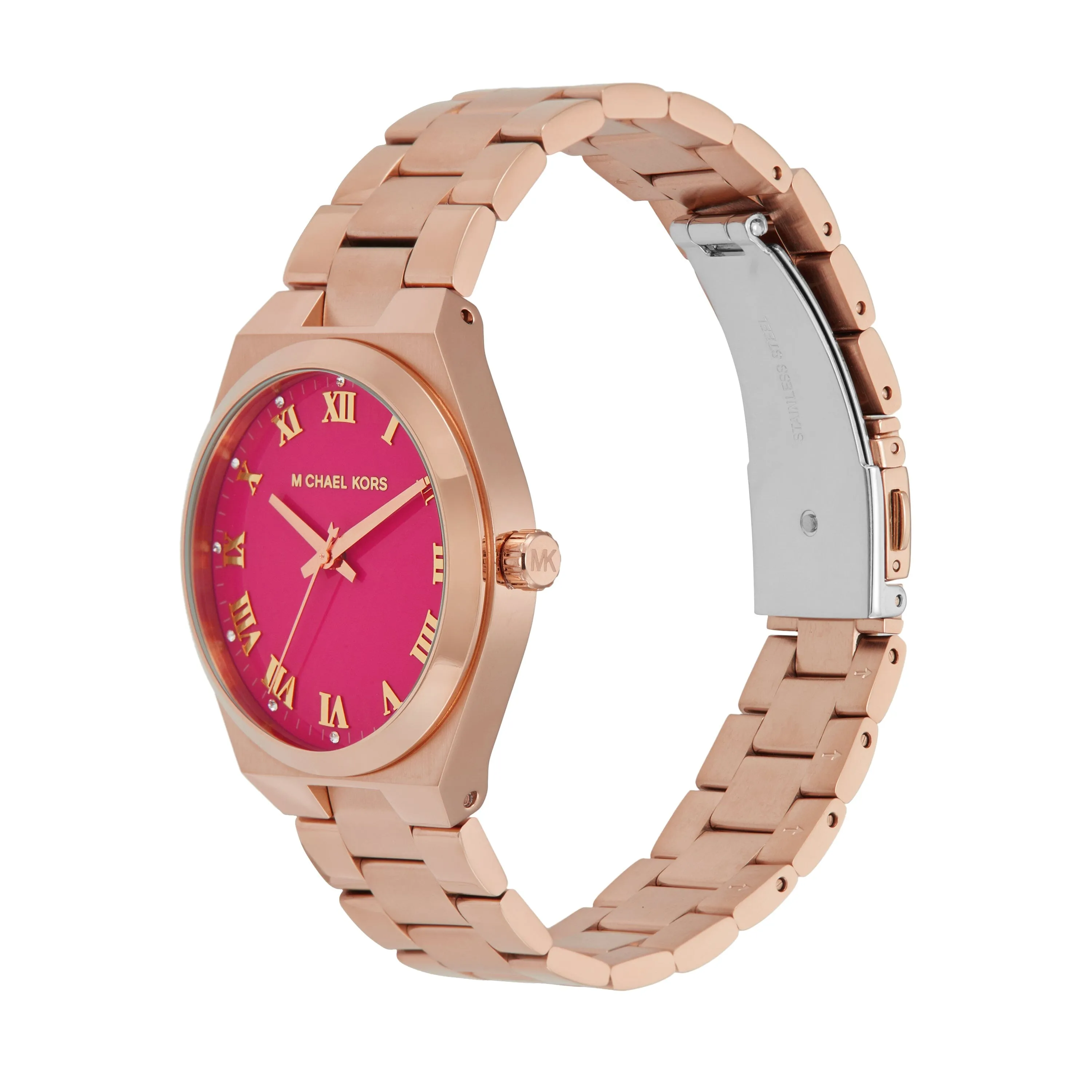 Michael Kors Lennox Three-Hand Rose Gold-Tone Stainless Steel Watch MK7462
