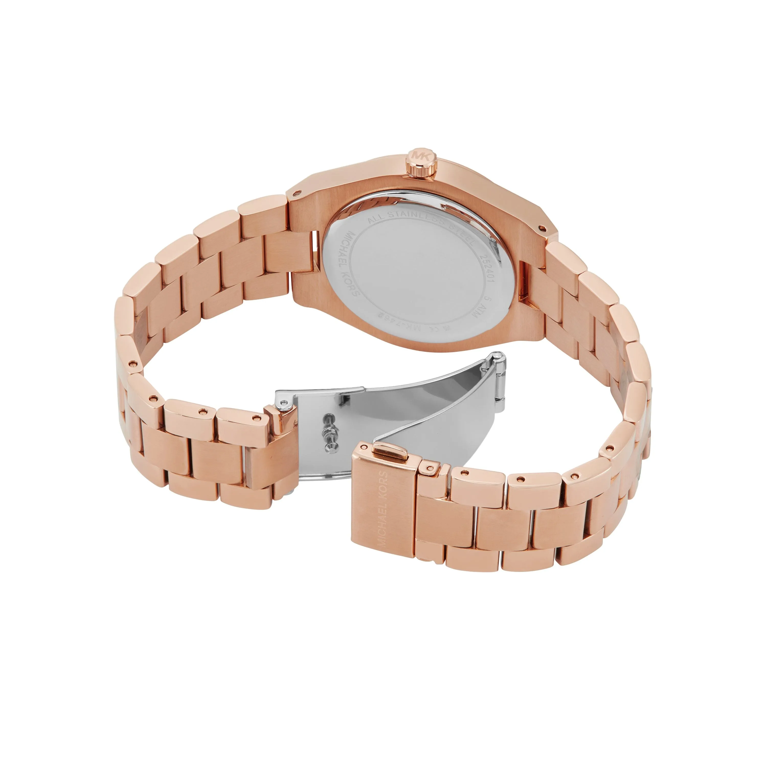 Michael Kors Lennox Three-Hand Rose Gold-Tone Stainless Steel Watch MK7462