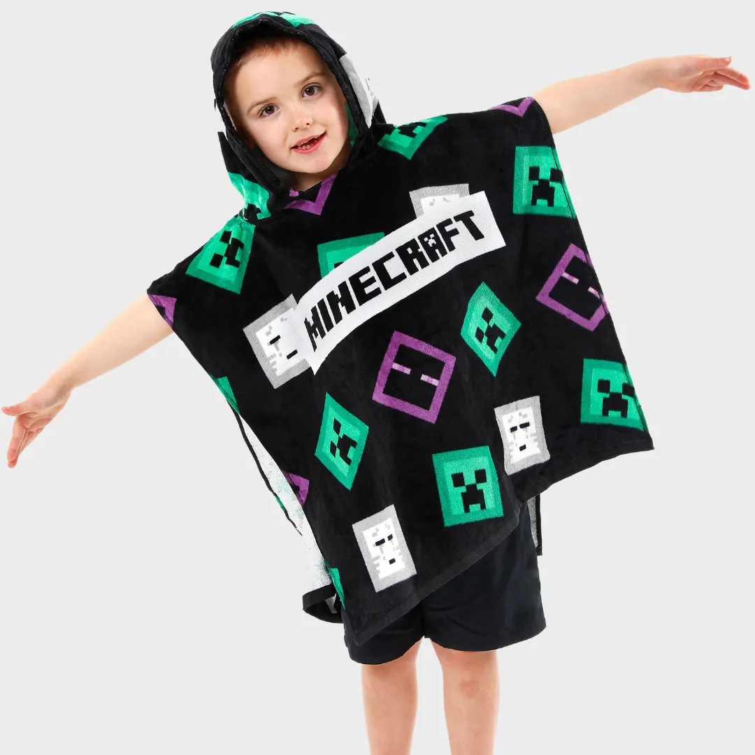 Minecraft Creeper Towel Poncho