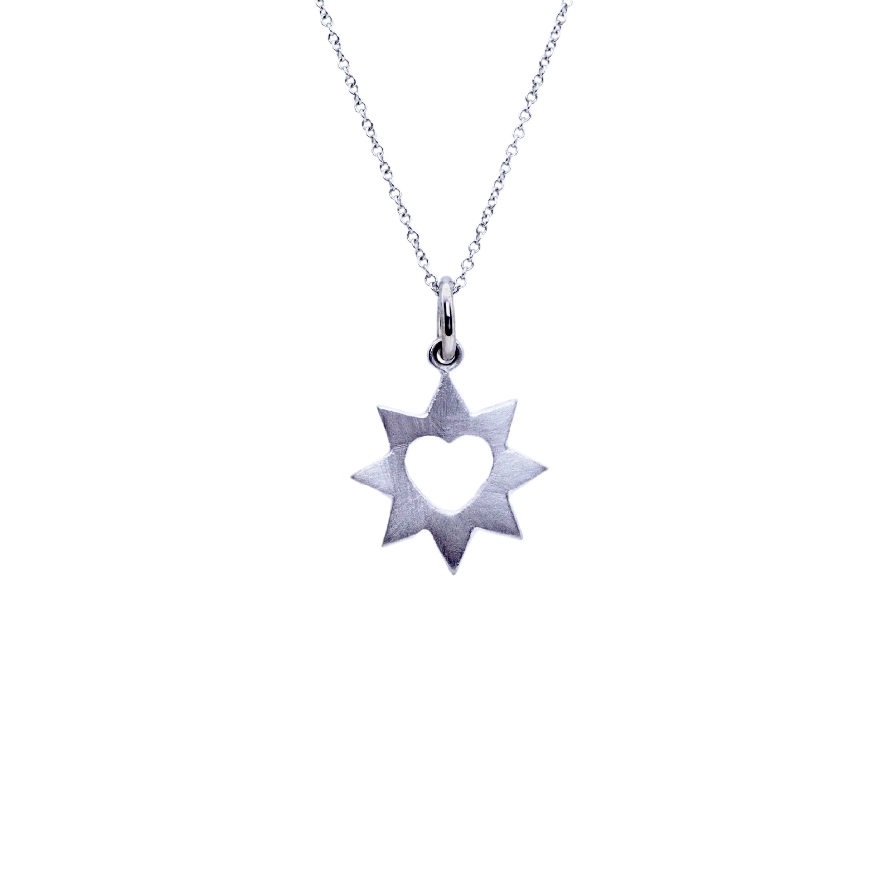 Mini Sterling Silver Gleaming Heart Necklace
