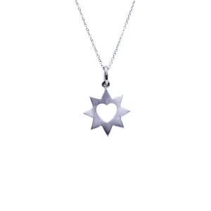 Mini Sterling Silver Gleaming Heart Necklace