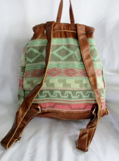 MOSSIMO SUPPLY CO. SKULL BACKPACK Shoulder Rucksack Travel BAG BROWN Vegan